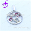 wholesale jewelry design-silver pendant with heart and tree shaped